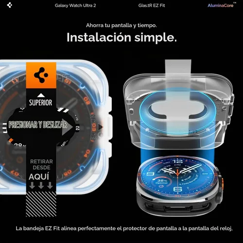 Vista 7 de Spigen GlasTR EZ FIT Screen Protector for Galaxy Watch Ultra 2
