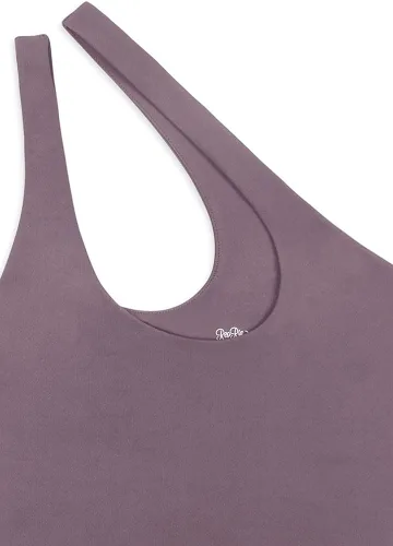 Vista 5 de REORIA - Body sexy para mujer, sin mangas, con corte frontal de un hombro y espalda descubierta