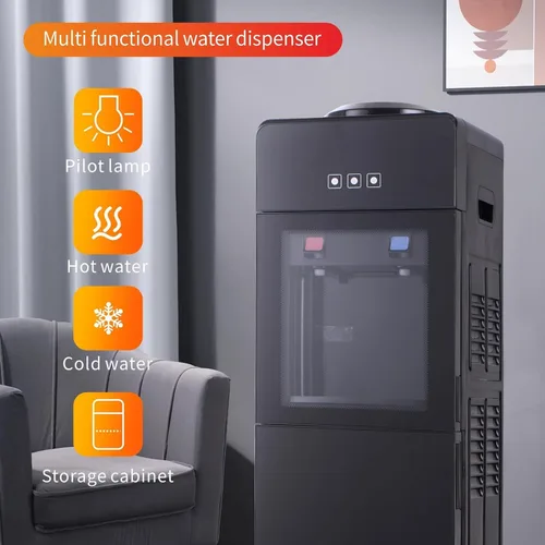 Vista 6 de Dispensador de enfriador de agua de 5 galones, dispensador de botellas de agua, enfriadores de agua independientes con bloqueo de seguridad