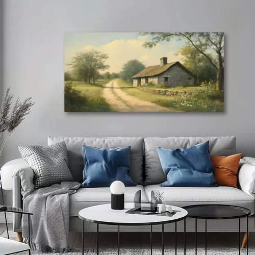 Vista 4 de 30"x 60" Large Wall Art Gold Framed Vintage Countryside Cottage Farmhouse Retro Living Room Painting Picture Print on Canvas Wall Art for Living