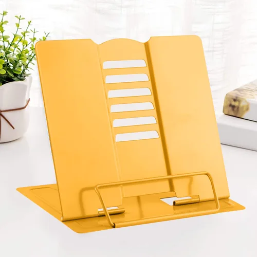 Vista 15 de MSDADA - Soporte de libros de escritorio, soporte de libros de lectura, de metal, ajustable, para libros de cocina, documentos, portátil