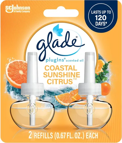 Vista 15 de Glade PlugIns Refills Air Freshener, Scented and Essential Oils for Home and Bathroom, Lavender & Vanilla , 1.34 Fl Oz, 2 Count (Pack of 1)