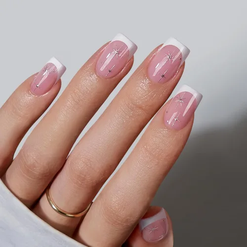 Vista 40 de BTArtbox Uñas Postizas Blancas Cortas a Presión - Uñas Postizas de Gel Suave en Forma de Almendra, Uñas Blancas con Pegamento para Uñas, Uñas