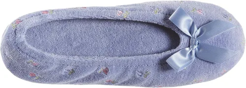 Vista 4 de isotoner - Pantuflas bordadas tipo bailarina para mujer.