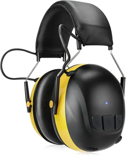 Vista 10 de Kalence Auriculares con Bluetooth 6.0, protección auditiva con tiempo de trabajo de 120H, orejeras de seguridad de 30dB, auriculares recargables