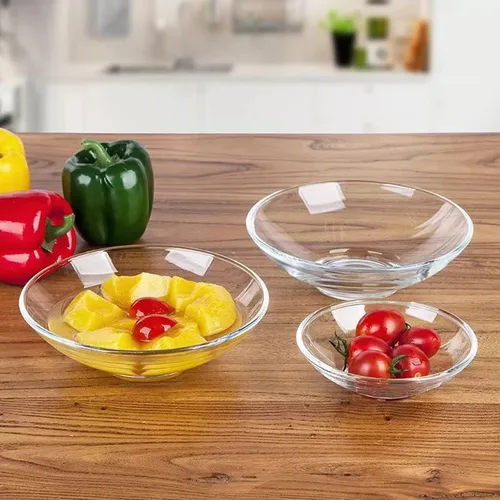 Vista 5 de FOYO Cuencos de vidrio transparente – Tazones para cereales, pasta, sopa y postre de 15 onzas, juego de 2 unidades de 7 pulgadas