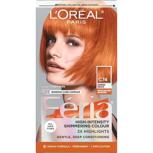 Vista 25 de L'Oreal Paris Feria - Tinte permanente brillante multifacético para el cabello, tinte de alta intensidad para reflejos 3X, 10 negro azabache
