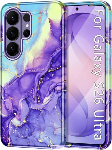 Vista 27 de Btscase para Samsung Galaxy S25, [Probado contra caídas de grado militar] Funda protectora de diseño de patrón de mármol, resistente, delgada