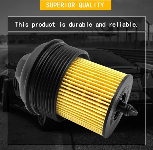 Vista 4 de Ensamble de Filtro de Aceite de Motor y Tapa OXCANO Reemplaza 12605565 PF458G Compatible con Pontiac G5 G6 Grand Am Pursuit Solstice Sunfire