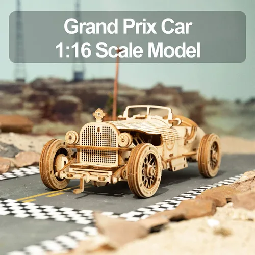 Vista 2 de ROKR Rompecabezas 3D de madera para adultos - Kits de modelo de coche mecánico - Rompecabezas para ejercitar la mente - Kits de construcción