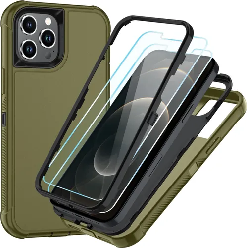 Vista 20 de SunStory Funda compatible con iPhone 11 con protector de pantalla HD, 3 capas de alta resistencia de cuerpo completo, funda protectora híbrida 3