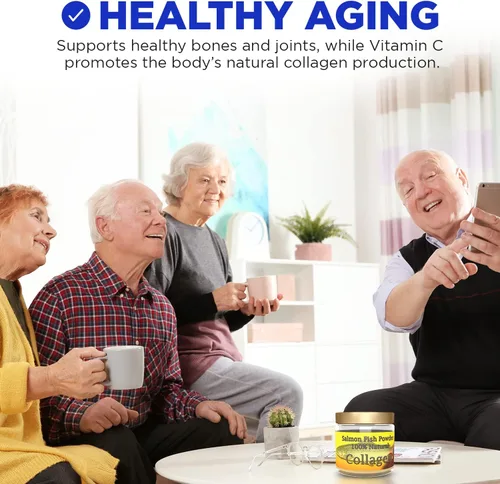 Vista 2 de Colágeno Marino SALCOLL COLLAGEN, colágeno de salmón para dolor en las articulaciones, artritis reumatoide, osteoporosis; ayuda a la regeneración
