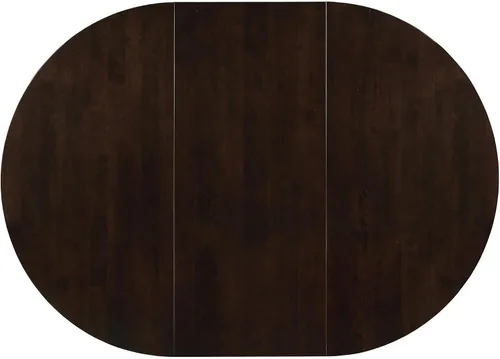 Vista 5 de Mesa de comedor ovalada con extensión de hojas