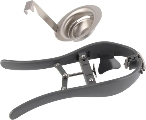 Vista 2 de Galleta de huevo profesional de acero inoxidable con apertura rápida automática, separador de huevos fácil para herramienta de cocina