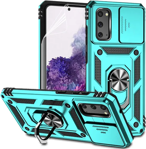 Vista 14 de Funda para Samsung Galaxy S20 con cubierta para lente de cámara, protector de pantalla HD, doble capa de grado militar, probada contra caídas
