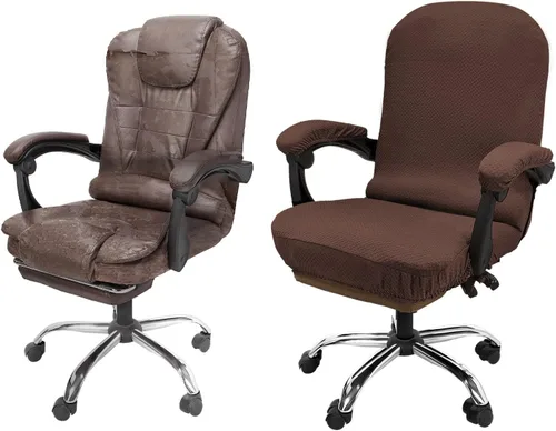 Vista 11 de NeColorLife Funda de asiento grande para silla de oficina de 19.7 a 26 pulgadas, funda elástica para sillas ejecutivas y de juegos, lavable