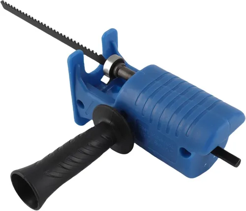 Vista 4 de Adaptador de sierra recíproca para taladro eléctrico, kit de conversión de taladro portátil a sierra recíproca, mango ergonómico, juego de adaptador