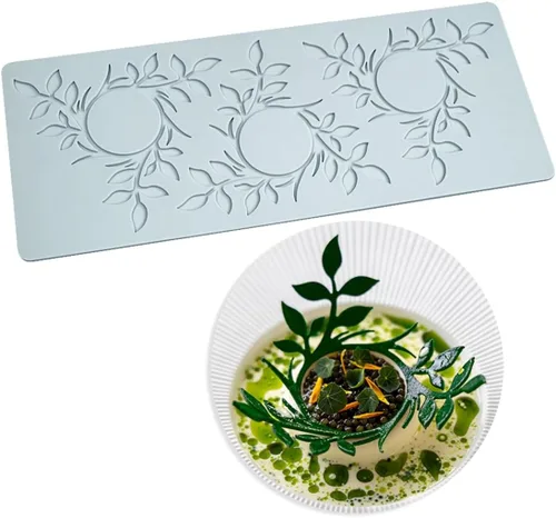 Vista 9 de Molde de encaje de hojas huecas 3D para fondant, molde de múltiples hojas y flores para dulces, chocolate, azúcar, decoración de pasteles, parte