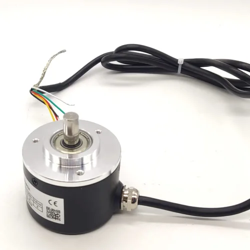 Vista 2 de codificador rotatorio incremental óptico del diámetro 32.8 ft m de 190.3 ft m externo 200ppr, línea conductor 5V