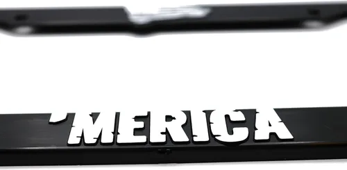 Vista 4 de Merica' for America - Marco elevado 3D para placa de matrícula 1 paquete de cubierta para placa de automóvil de Estados Unidos Soporte universal
