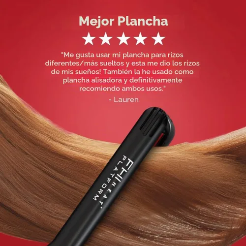 Vista 2 de FHI HEAT Plancha de pelo de turmalina Platform Pro Styling para todo tipo de cabello, 1/2 pulgada