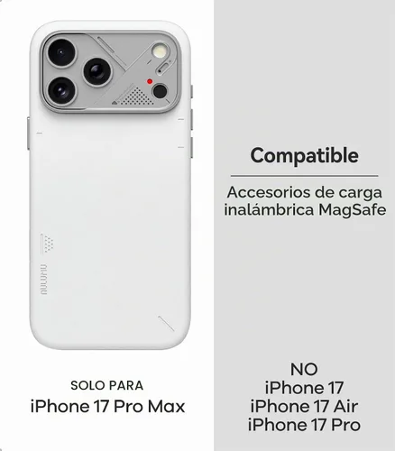 Vista 2 de Aulumu Funda CoolHyper de piel vegana A17 para iPhone 17 Pro Max Control de cámara con aletas de refrigeración Comodidad de lujo Compatible