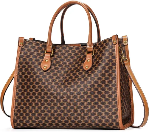 Vista 2 de IBFUN Women Satchel Handbag Purse Ladies Leather Vintage Top Handle Tote Handbag