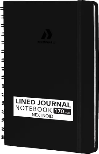 Vista 14 de Nextnoid Cuaderno de espiral forrado para mujeres y hombres, tamaño A5 (5.8 x 8.3 pulgadas), 170 páginas, cuadernos de tapa dura para trabajo y toma
