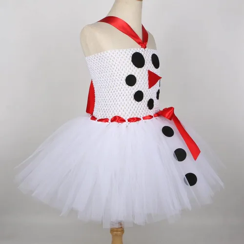 Vista 4 de IMEKIS Girls Christmas Santa Elf Costume Halloween Tutu Dress with Elf Hat Cosplay Xmas Holiday Outfits for Kids 2-12T