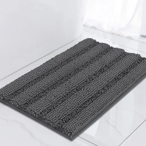 Vista 168 de Turquoize Alfombra de baño de chenilla de lujo para baño, extra absorbente, alfombra de ducha de microfibra antideslizante para baño, alfombra Aqua