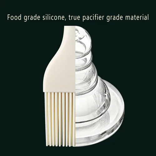 Vista 4 de SiXi Cepillo aplicador de silicona para alimentos, cepillo de pastelería resistente al calor, cepillo de aceite, cepillo de adobo para salsa