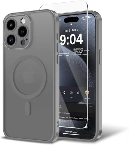 Vista 8 de Funda para iPhone 11 con protector de pantalla, compatible con MagSafe, ultra delgada, translúcida, mate, a prueba de golpes, color negro