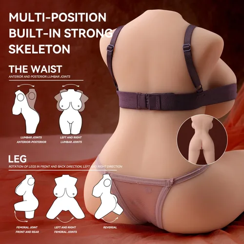 Vista 4 de Muñeca sexual femenina realista de 11 libras para hombres, juguetes para adultos para hombres con pechos enormes suaves y trasero regordete