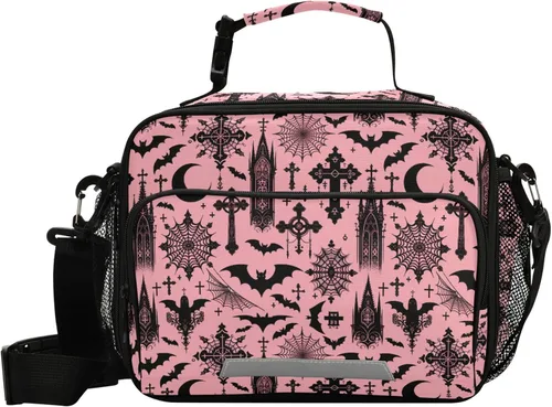 Vista 21 de MNSRUU Bolsa de almuerzo con aislamiento de astronauta espacial para mujeres, lonchera para hombre, con correa ajustable para el hombro, bolsa
