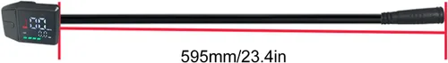 Vista 7 de Focket Computadora de bicicleta, pantalla de kilometraje de engranajes de potencia de velocidad IP65, pantalla LCD de bicicleta eléctrica DC 24 V 36