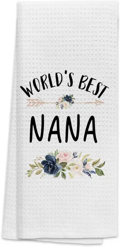 Vista 15 de TNUW Best Grandma - Toallas de cocina de 16 x 24 pulgadas, la mejor flor de Abuela del mundo, suave y absorbente, toalla de cocina, toallas de mano