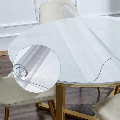 Vista 12 de NECAUX - Cubierta protectora de mesa, transparente, personalizada, de 10 pulgadas de diámetro, versión mejorada, de 1.5mm de grosor, no se encoge