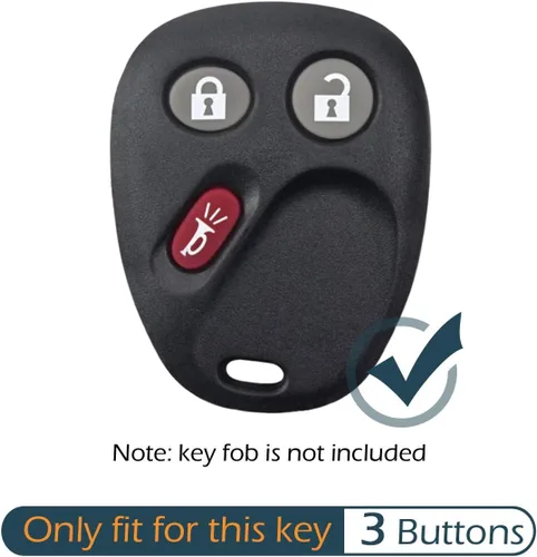 Vista 2 de Funda de silicona para llavero de 3 botones, 2 unidades, protector sin llave, compatible con Chevrolet Chevy Silverado Suburban Tahoe SSR Avalanche