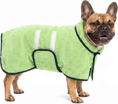 Vista 37 de Bienbee Albornoz para perro, súper absorbente para perros pequeños a Negro