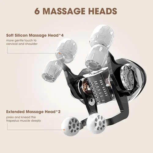 Vista 3 de Neck Shoulder Massager with Heat, Cordless Shiatsu Deep Tissue Kneading Massage Pillow for Pain Relief, for Neck, Back, and Leg, Gifts for Men Women