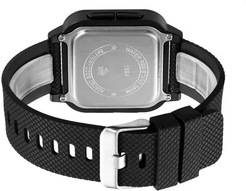 Vista 6 de Reloj digital zolohoni para hombre, relojes de acero inoxidable cuadrados, relojes de pulsera para hombre impermeables de cara grande con hora dual