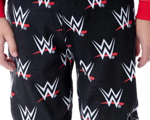 Vista 3 de WWE - Conjunto de pijama para niño con cinturón de lucha libre