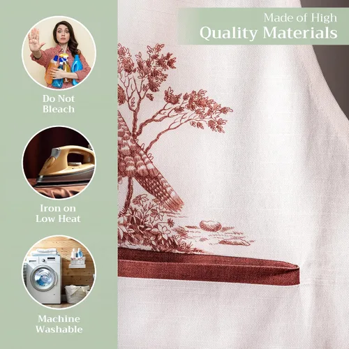 Vista 770 de Maison d' Hermine Delantales para mujer con bolsillo, 100% algodón (27.50 x 31.50 pulgadas)