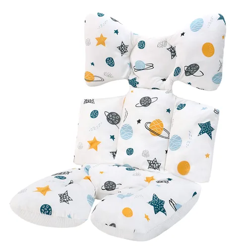 Vista 8 de Miracle Baby Forro de asiento de cochecito, cojín de algodón suave y transpirable, reversible y lavable a máquina para bebés