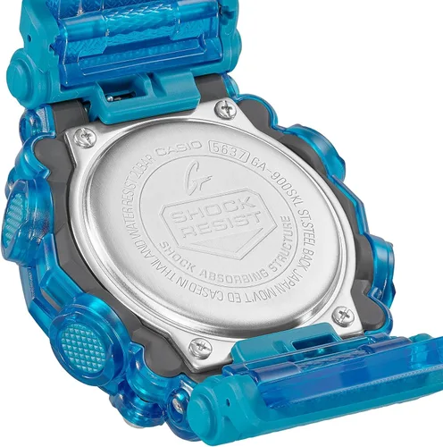 Vista 6 de G-Shock GA900SKL-2A Sound Waves Skeleton Series Reloj, verde azulado, Azul, Moderno