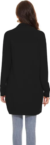 Vista 3 de Huuloo Women's Open Front Long Shawl Cardigan Sweater with Pockets