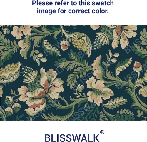 Vista 6 de BLISSWALK Cojines para sillas de exterior, 40 x 20 x 4 pulgadas, cojín de mimbre grueso con respaldo bajo y lazos para muebles de patio, floral