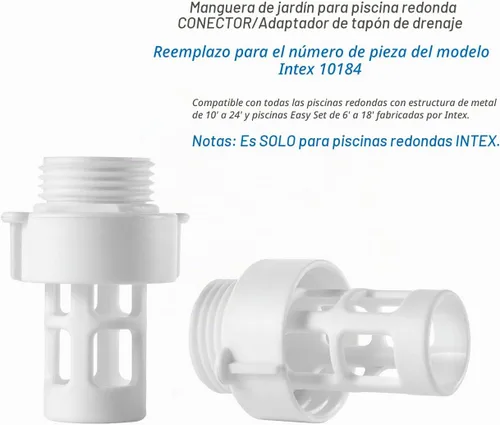 Vista 3 de 10184 Intex - Adaptador de drenaje de piscina a manguera, para piezas