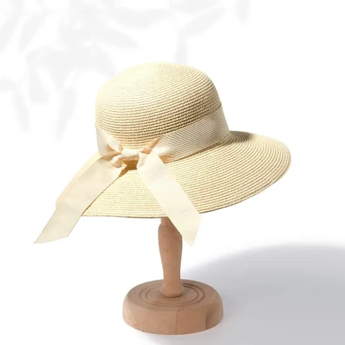 Vista 4 de Funcredible Sombreros de playa para mujer Sombrero de paja Panamá con gafas en forma de corazón Sombrero plegable enrollable de verano Fedora UPF