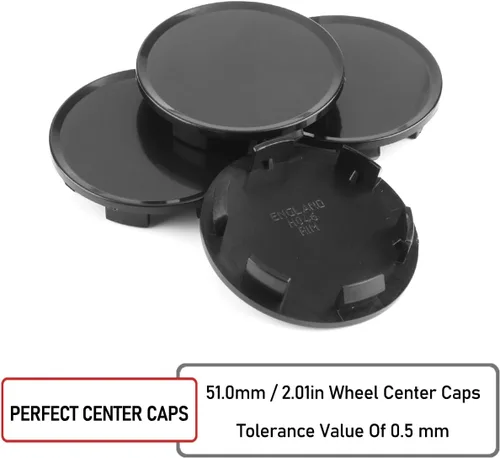 Vista 5 de Juego de 4 tapas centrales de rueda de 1.77 pulgadas para Mazda 3 5 6 CX7 RX8 2009-2012, tapas centrales negras para ruedas